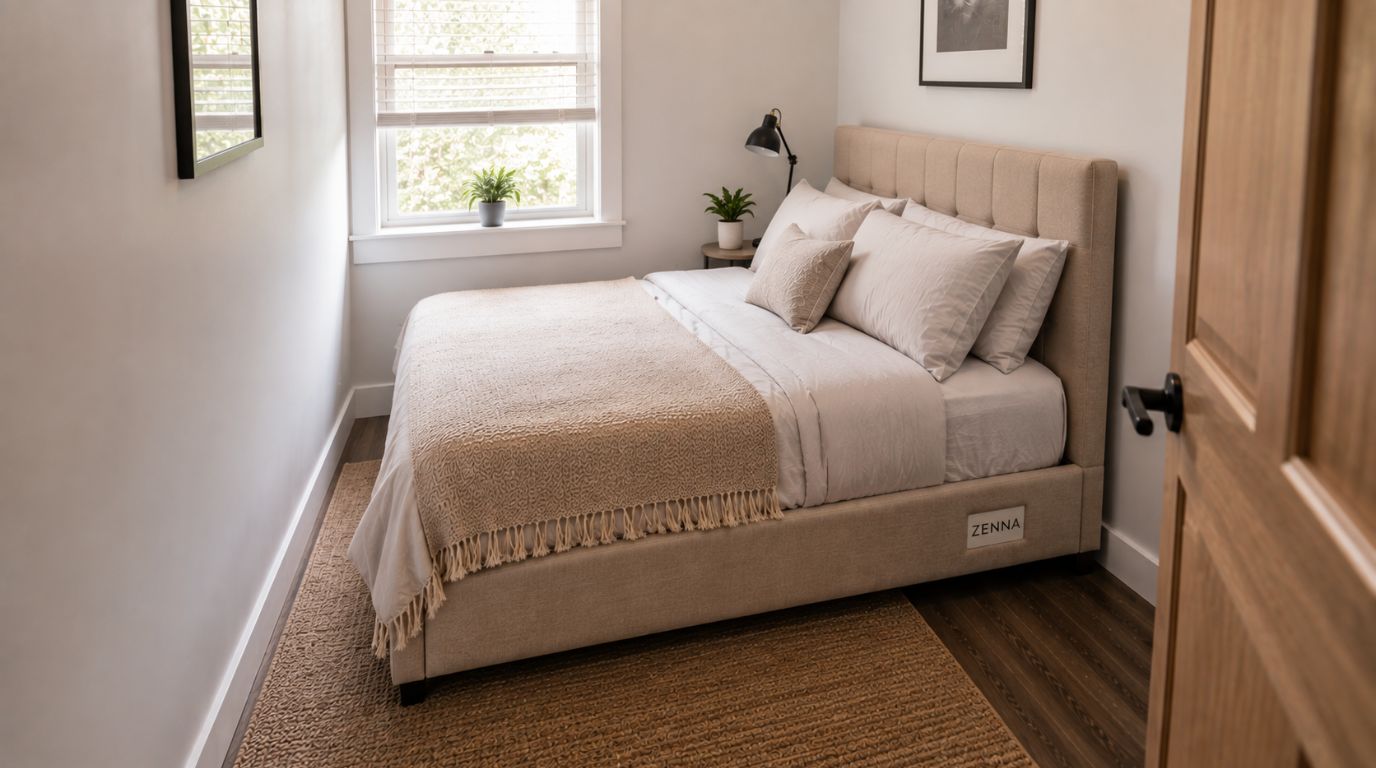 can a bed frame make a room feel smaller