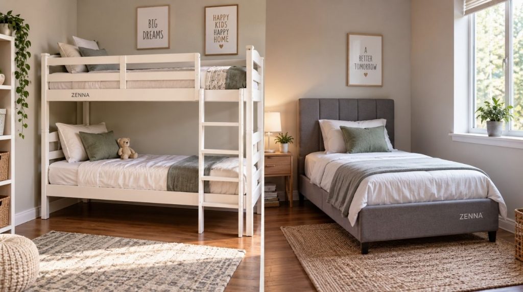 bunk beds vs single beds comparison