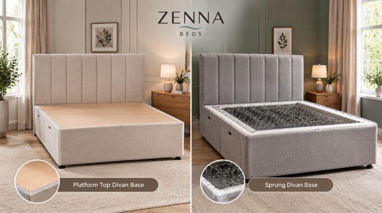platform top vs sprung divan base